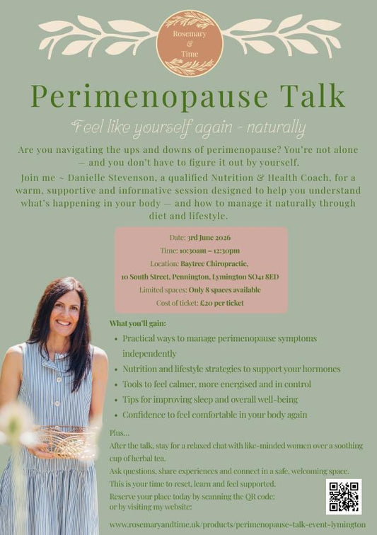 Perimenopause Talk Event - Lymington